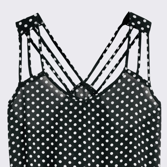 Papermoon x Stitch Fix Polka Dot Benette Multi Strap Blouse (Small) - Picture 2 of 10